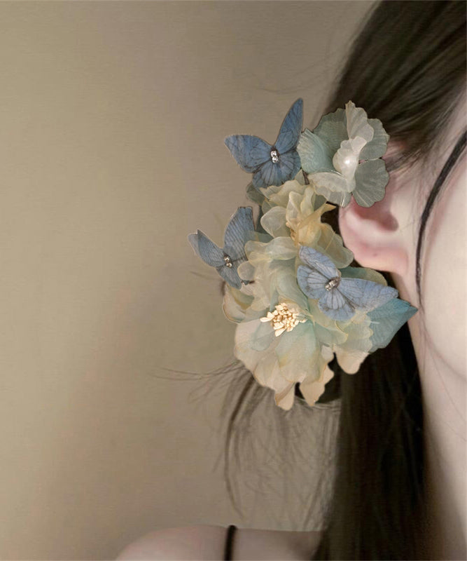 Kleine Tüll-Haarnadel aus gelber Legierung, Blumen-Boutique