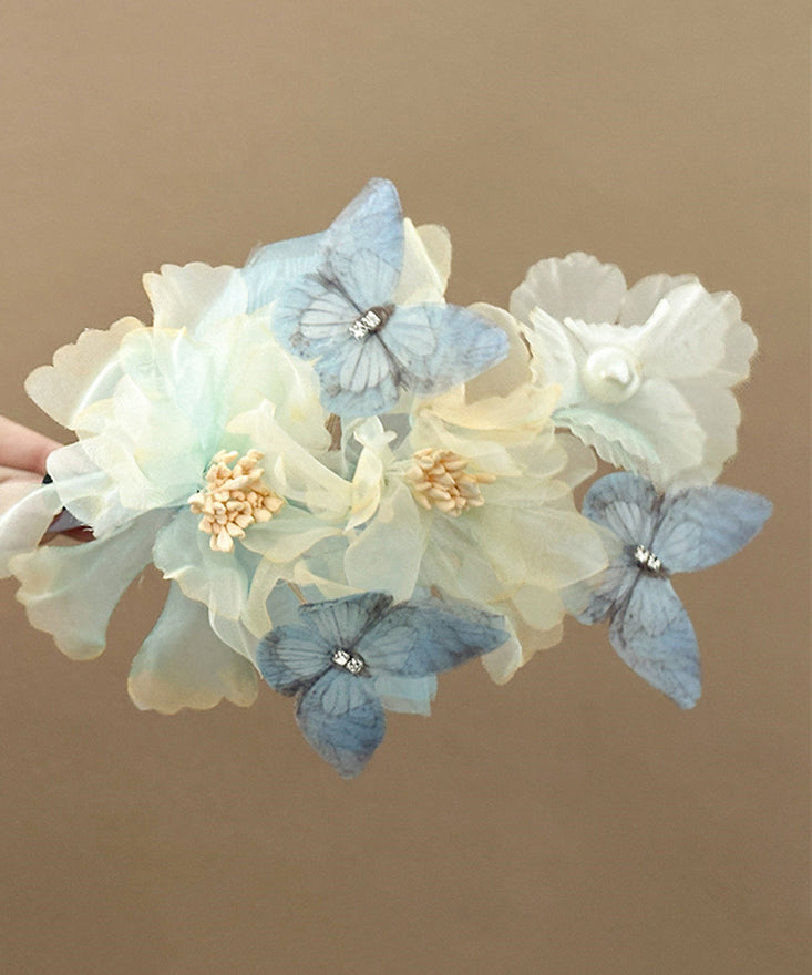Kleine Tüll-Haarnadel aus gelber Legierung, Blumen-Boutique