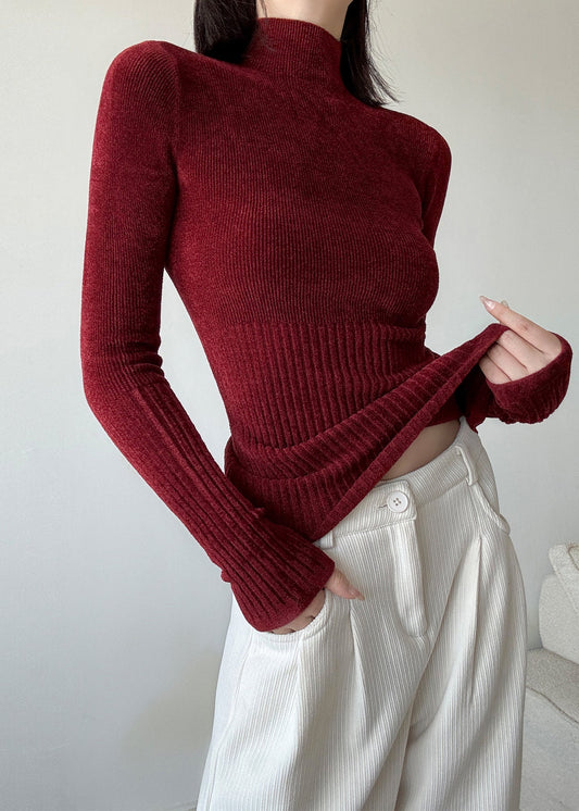 Pull en tricot à col montant Boutique Mulberry Printemps YP026