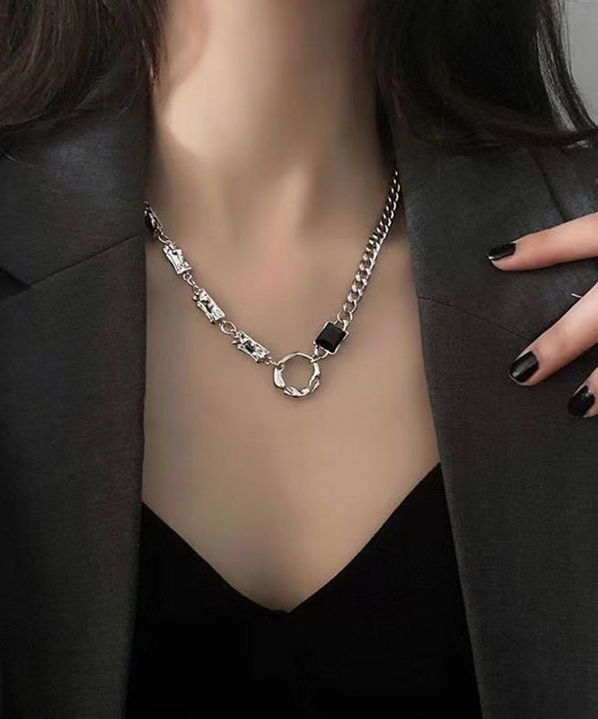 Lariat Silk Boutique Asymmetrical Out Steel Stainless Hollow
