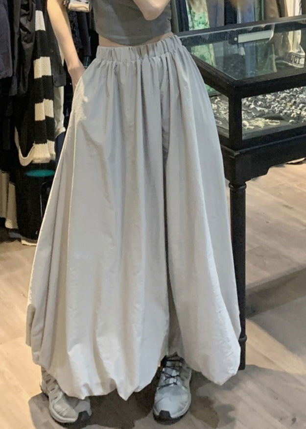 Taschen Elastische Taille Grau Rock Maxi Slip