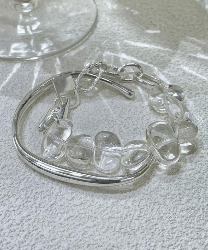 Chain Sterling Silver Crystal Nude Brief Bracelet