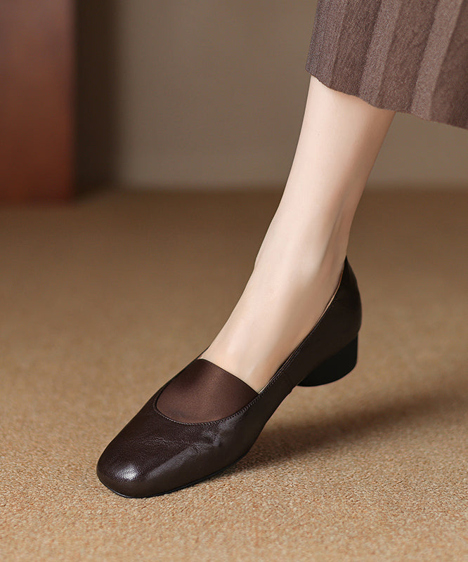 Braune Schaffell-Loafer, bequem, Spleißen, klobig, Damen