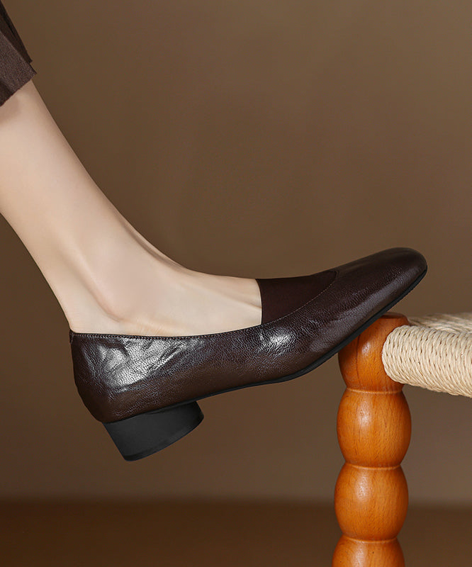 Braune Schaffell-Loafer, bequem, Spleißen, klobig, Damen