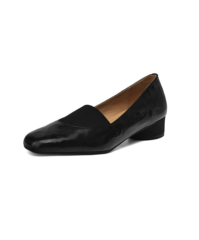 Braune Schaffell-Loafer, bequem, Spleißen, klobig, Damen