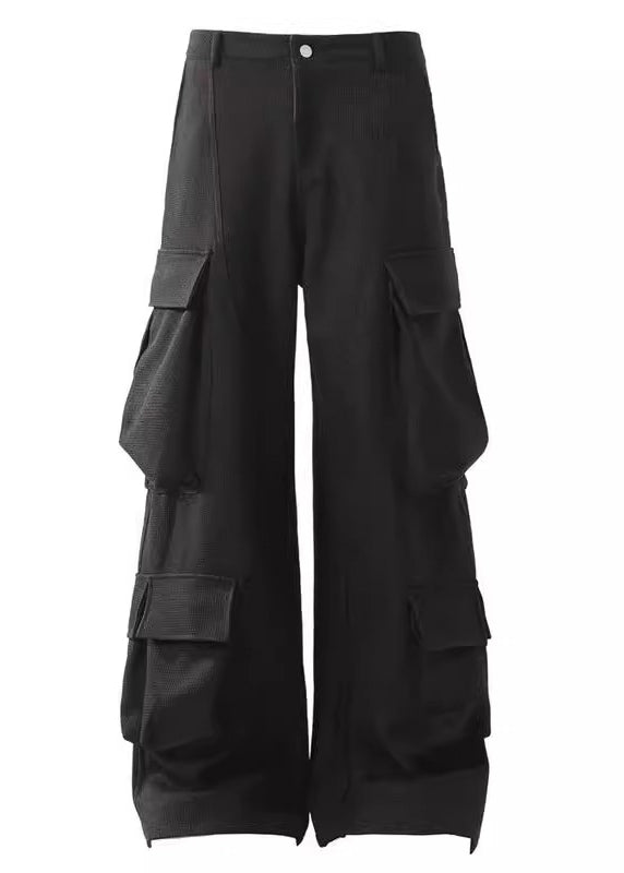 Casual Taille Taschen Herren Hosen Frühling Baumwolle Hohe