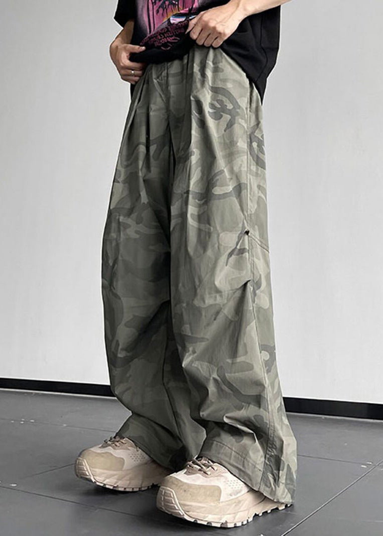 Hosen Camouflage Männer Baumwolle Taille Elastische Casual Taschen Sommer