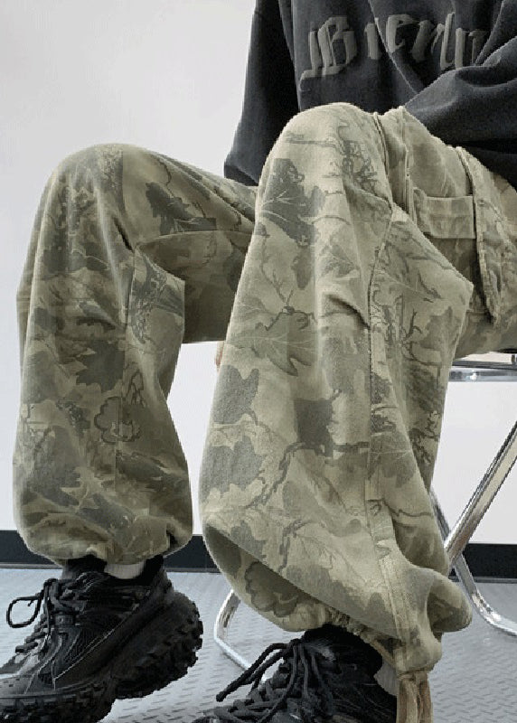 Casual Camouflage Print High Wais Men Denim Pants SA066