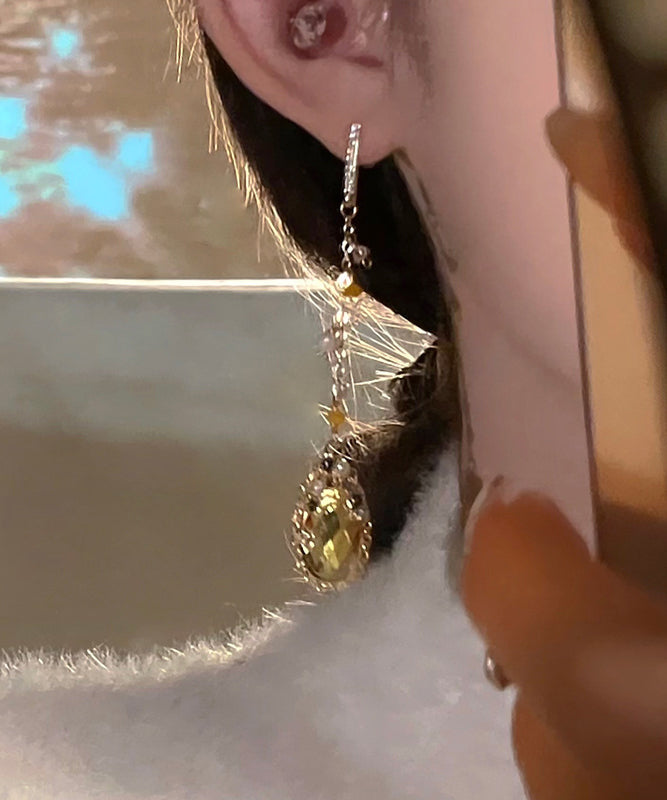 Eau Zircon Décontracté Surdoré Pompon Or Perle Cristal Cuivre