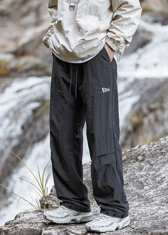 Wrinkled Pants Summer Casual Mens Pockets Cotton Green