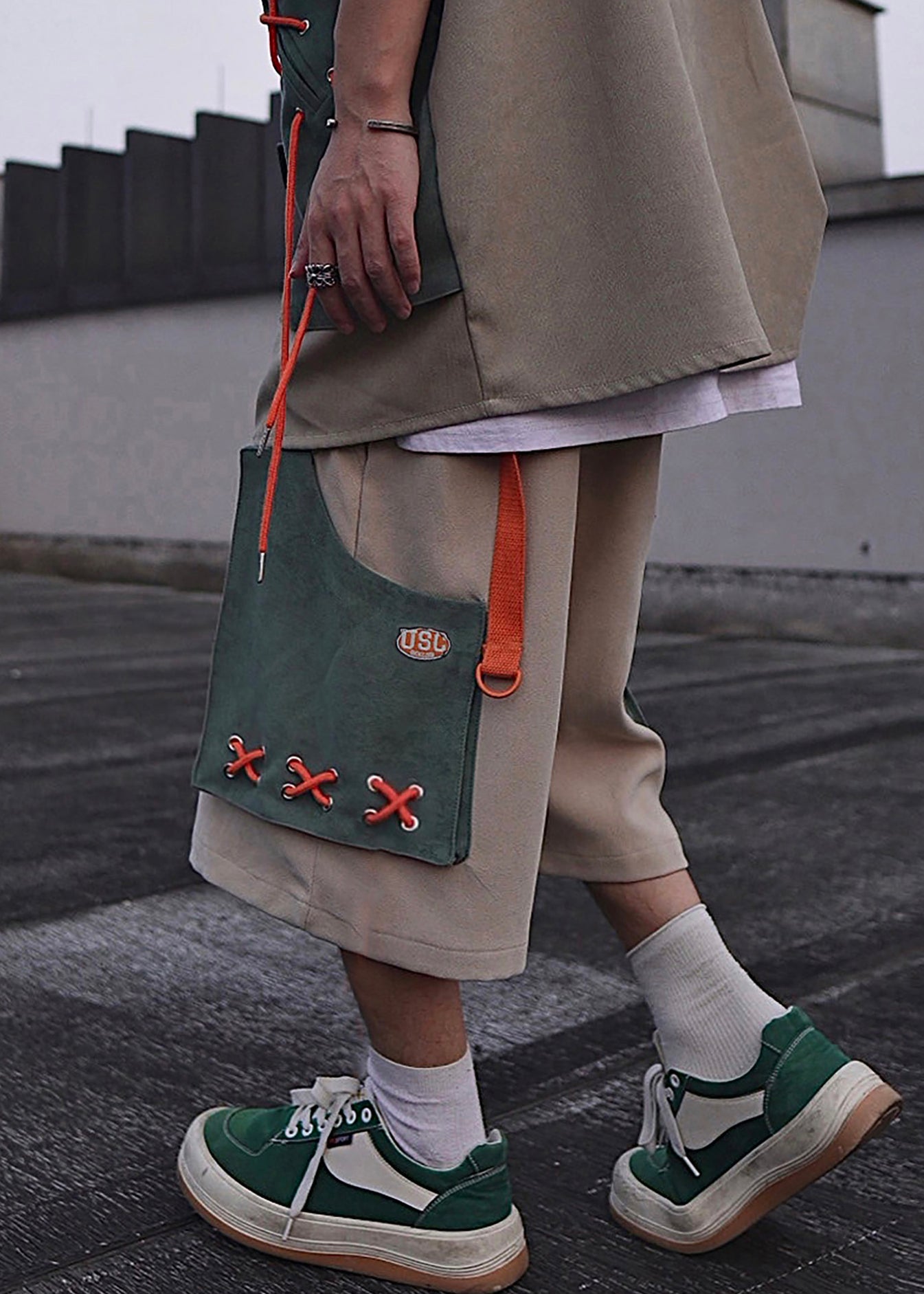 Khaki Taschen Baumwolle Sommer Shorts Casual Herren