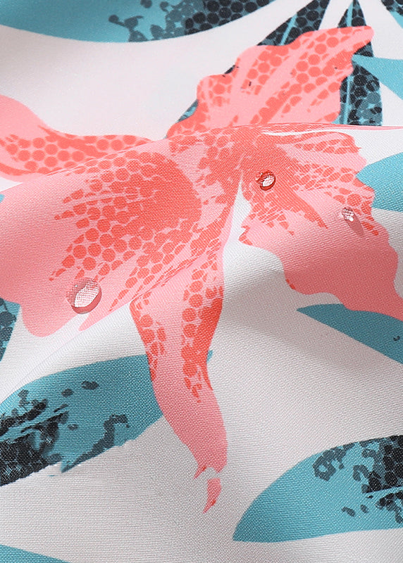 Taille Elastischer Druck Lässige Sommertaschen Baumwollshorts Herren Rosa