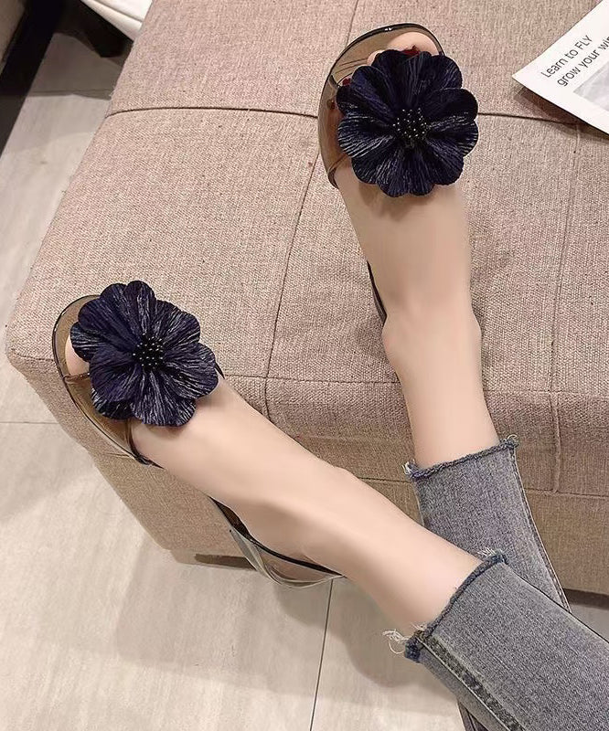 Zehenpartie Rot Splicing Floral Water Casual Peep Sandalen