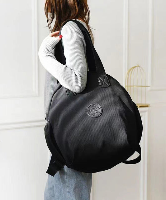 Casual Versatile Black Nylon Durable Tote Handbag Ada Fashion