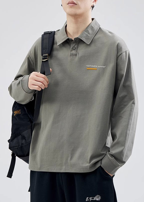Herren Casual Weiß Print Frühling Polo Baumwolle Shirts Taste TC019