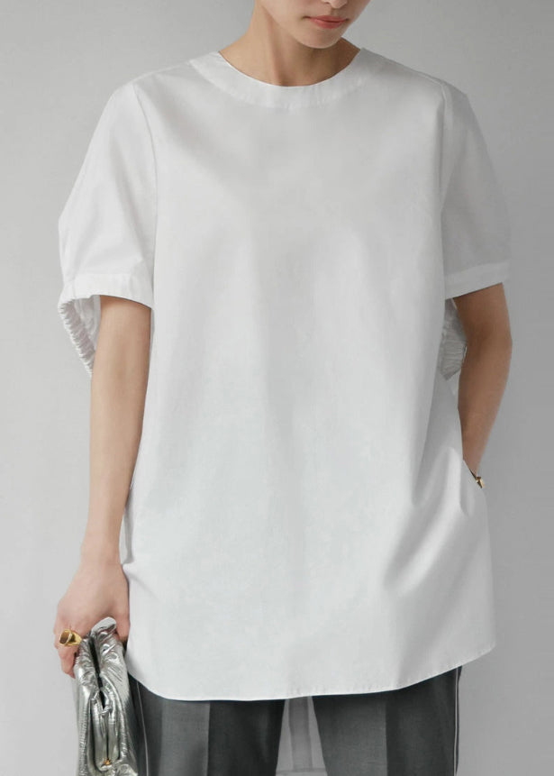 Oversized Tanks Sleeves Casual White Cloak Cotton
