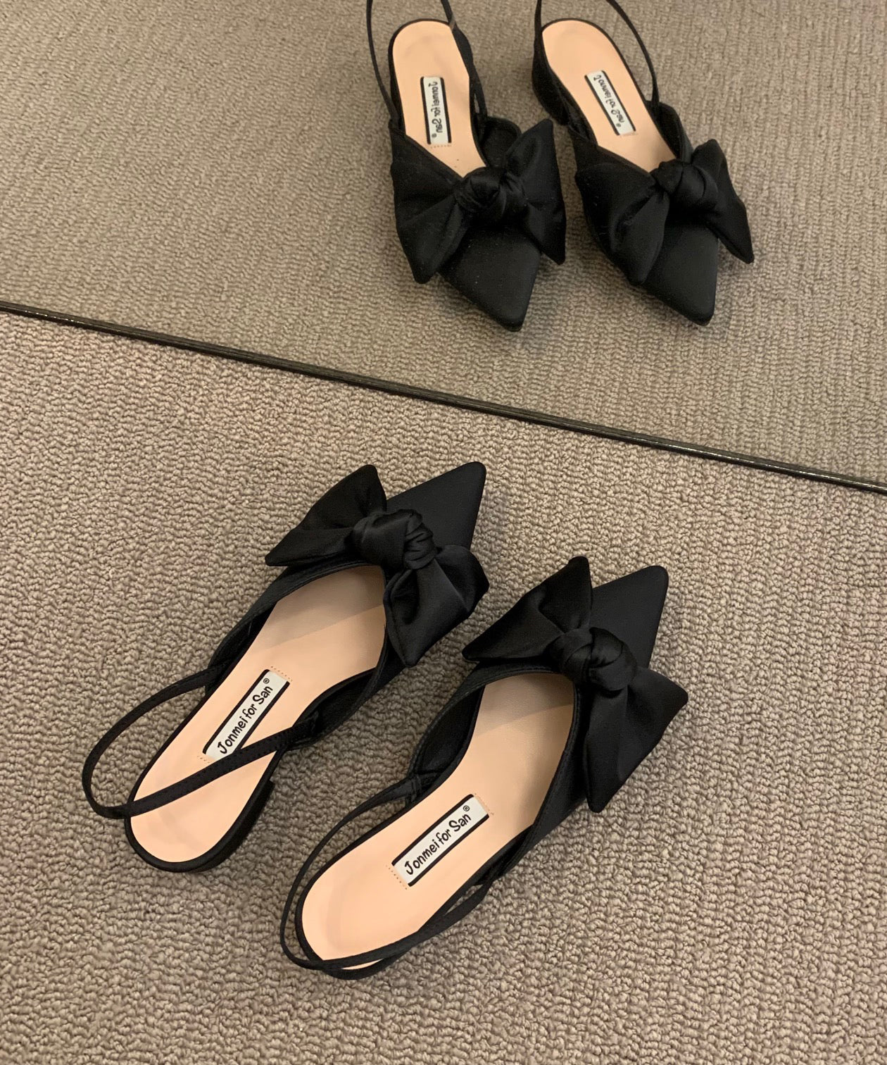 Sandales épaisses en tissu chic en coton à carreaux avec nœud et épissure