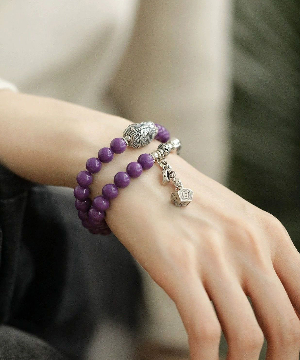 Charm Silver Thriving Business Beading Sterling Colorblock Chic