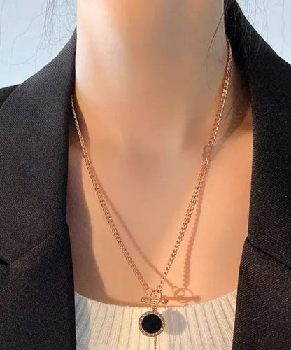 Chic Gold Copper Graphic Chain Linked Tassel Lariat Necklace WQ019