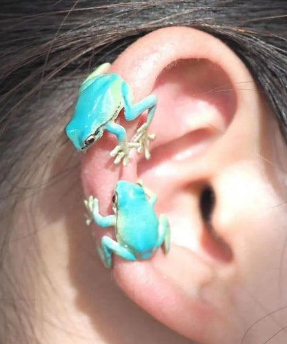 Chic Grass Green Alloy Frog Stud Earrings RA022