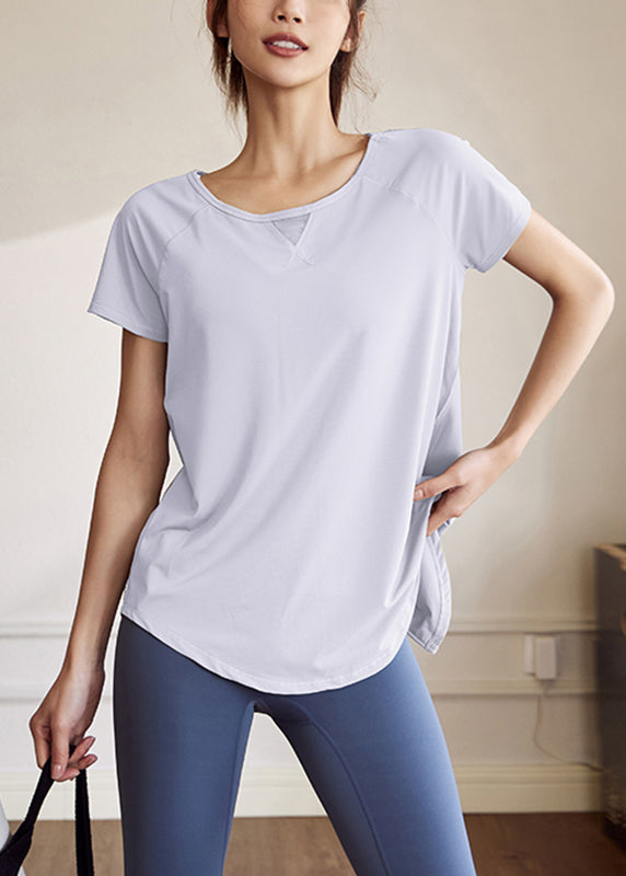 Tüll Patchwork Yoga Tank Chic Grüne Tops