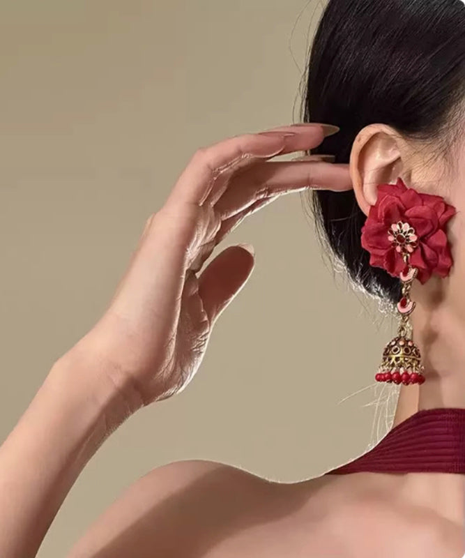 Mulberry Rose Chic Earrings Tassel Drop Overgild Silver Sterling