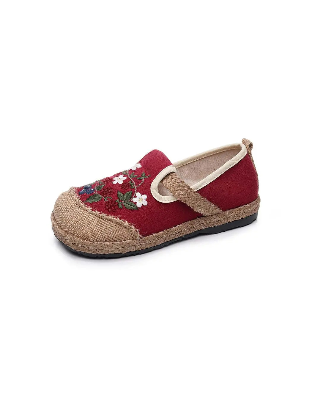 Chinese Style Embroidery Flower Linen Shoes Ada Fashion