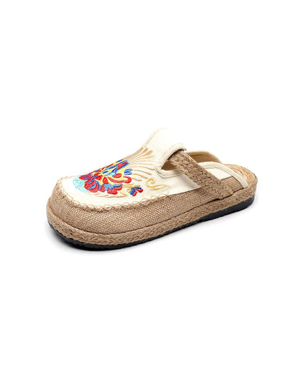 Chinese Style Embroidery Linen Oriental Shoes Ada Fashion