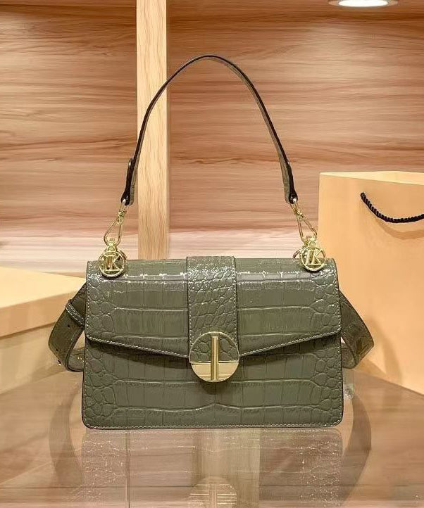 Classy Green Durable Calf Leather Satchel Bag Handbag RB041