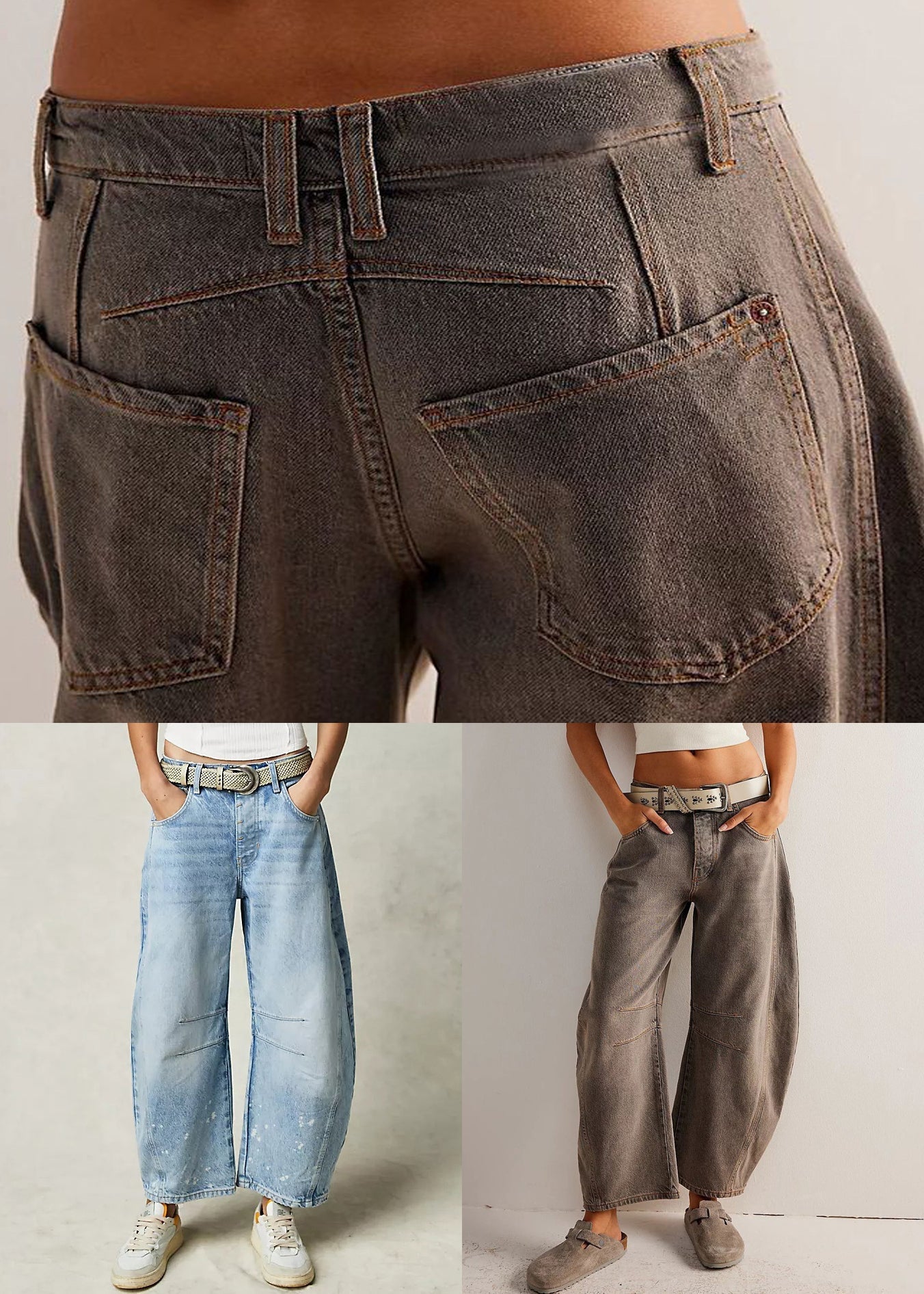 Original Denim Crop Waist Design Summer Pants High Coffee