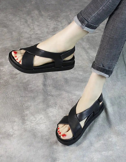 Cross Strap Summer Flat Sandals Slingback Ada Fashion