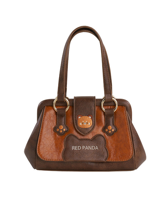 Durable CrossBody Faux Brown Leather Bag Cute
