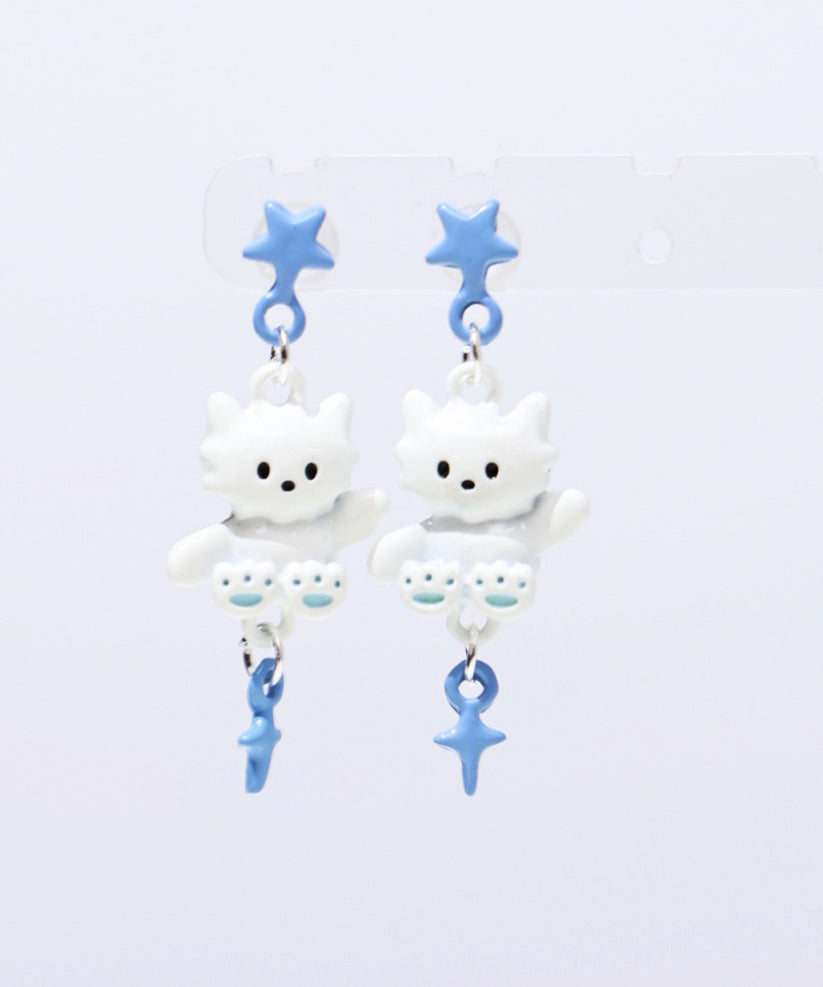 Earrings Cute Drip Alloy Cat Glaze Drop Colorblock