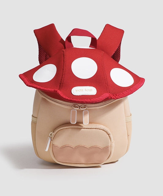 Cute Red Patchwork Mushroom Backpack Bag Children IU003