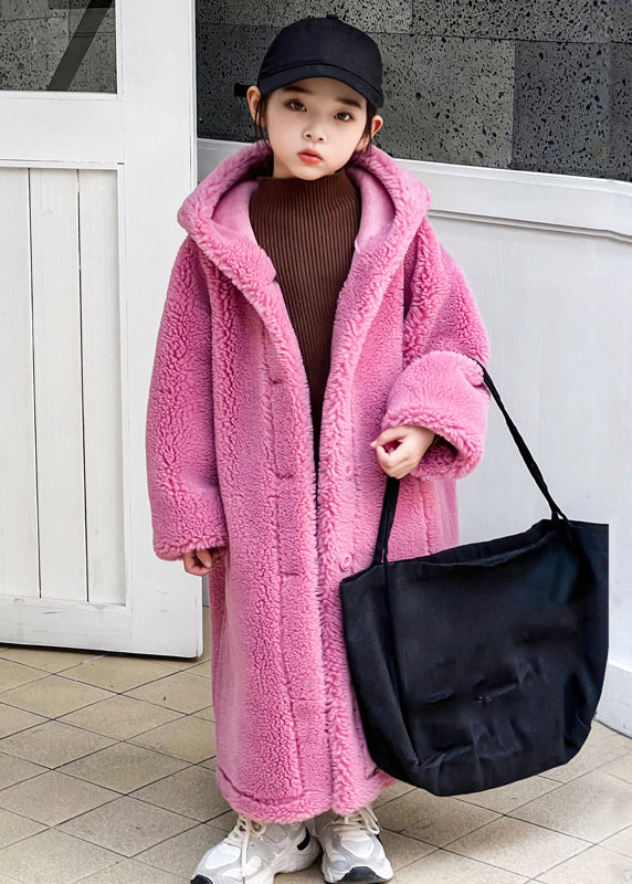Süße Rosentaschen Kinder Maxi Kapuzenmantel Winter TG015