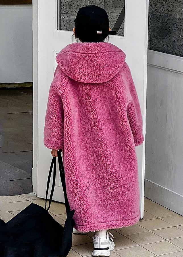 Süße Rosentaschen Kinder Maxi Kapuzenmantel Winter TG015
