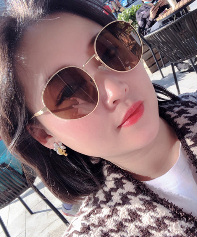 Boucles d'oreilles à tige florales en zircon, alliage de cristal colorblock