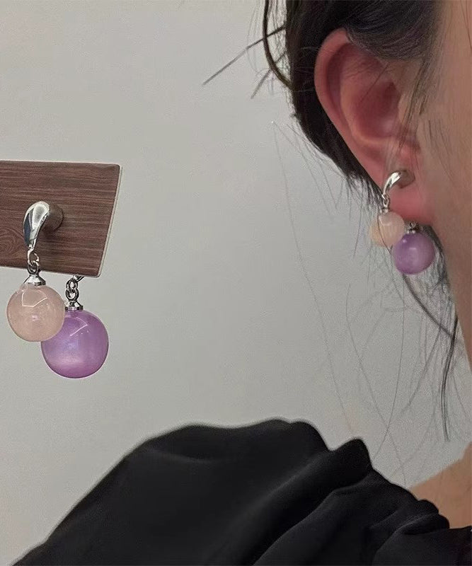 Light Earrings Ball Blue Sterling DIY Drop Silver