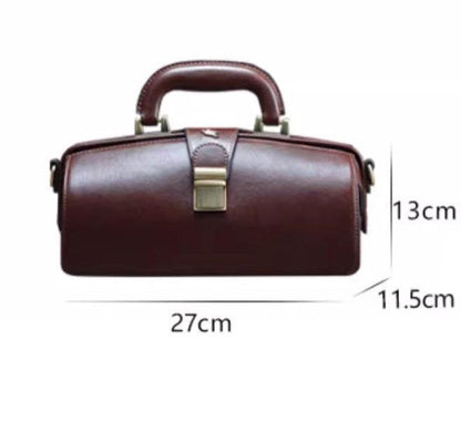 Chic Coffee Patchwork Calf Leather Messenger Bag AH718