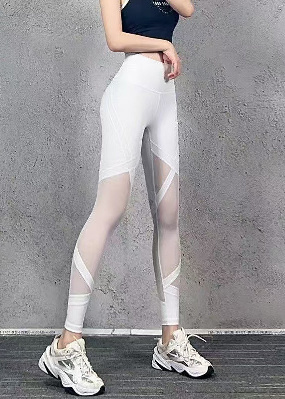 Dynamische schwarze Tüll-Patchwork-Capri-Leggings mit hoher Taille von Gymshark TH008