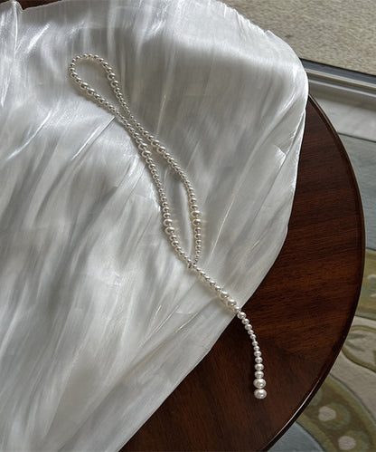 Elegant White Pearl Beading Gratuated Bead Necklace WQ021