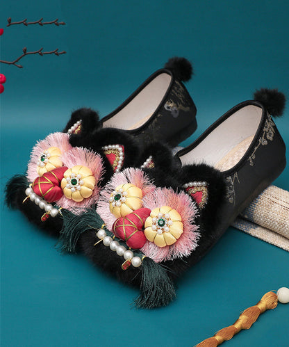 Ethnic Style Splicing Tiger Head Shoes Embroidered Soft Sole TQ038