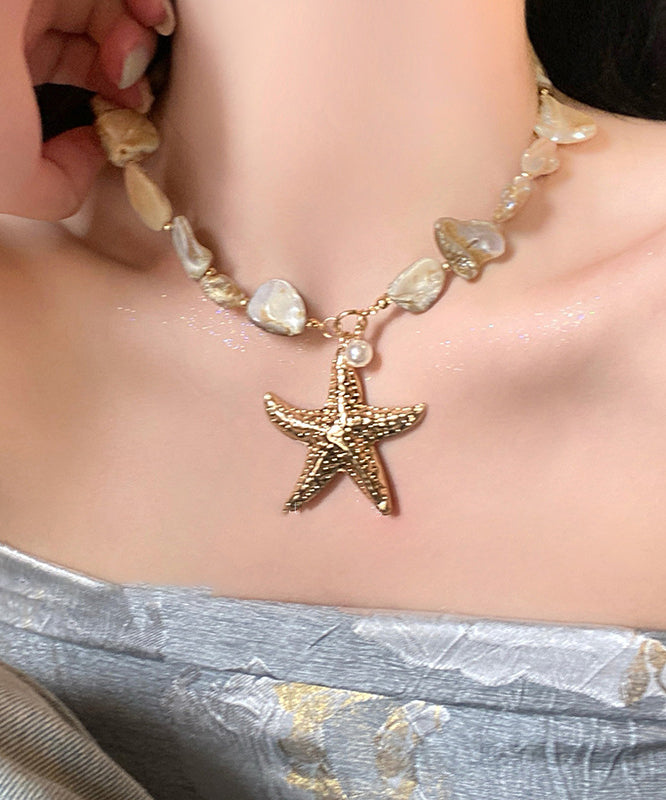 Pendant Blue Silver Fashion Shell Sterling Overgild Starfish