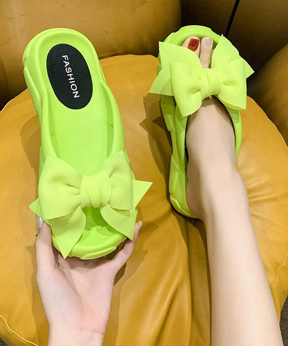 Fashion Bow Splicing Slippers Shoes Rose Peep Toe AA020