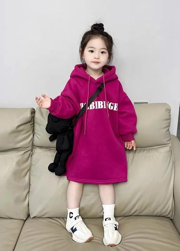 Mode Dragonfruit Farbe Grafik Patchwork Kinder Kapuzen Fleece Sweatshirt Kleid Frühling TV029