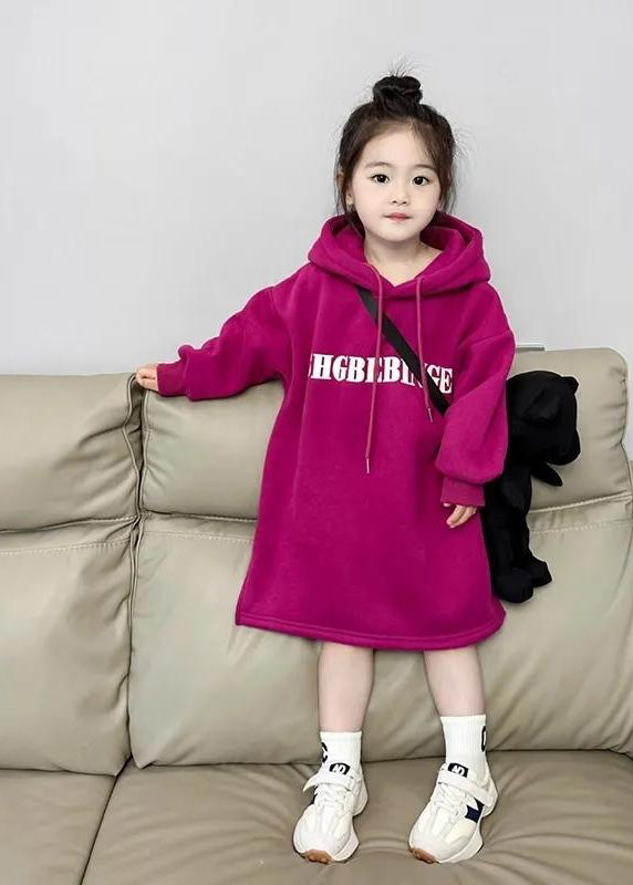 Mode Dragonfruit Farbe Grafik Patchwork Kinder Kapuzen Fleece Sweatshirt Kleid Frühling TV029