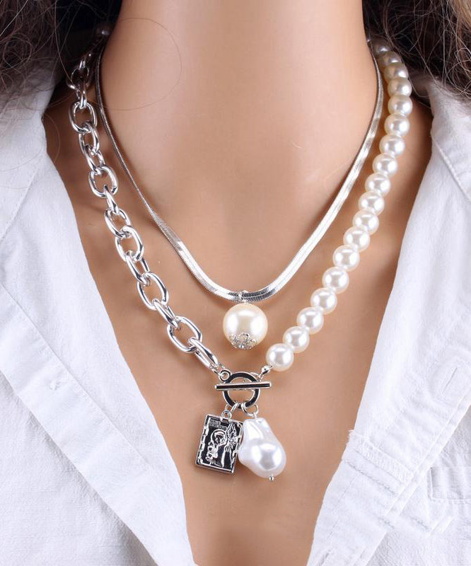 Perle Kette Metall Frauen Gold Für Barock Halskette Mode