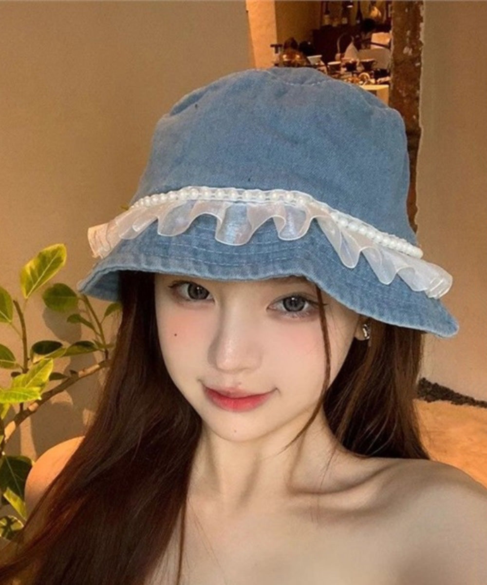 Hat Lace Nail Versatile Fashion Denim Bead Fisherman
