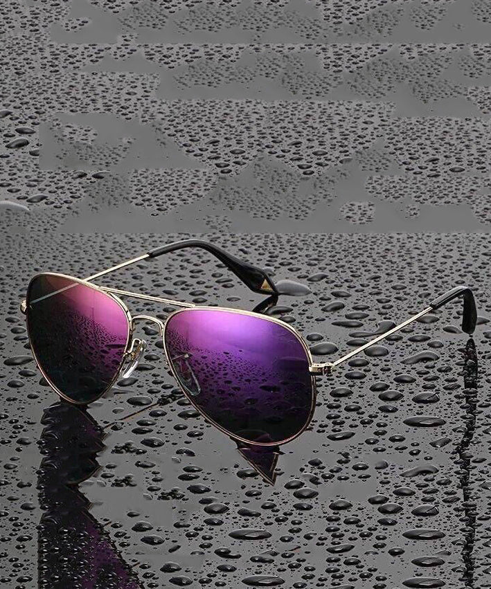Fashion Purple Polarized Metal Sunglasses For Women XS1041