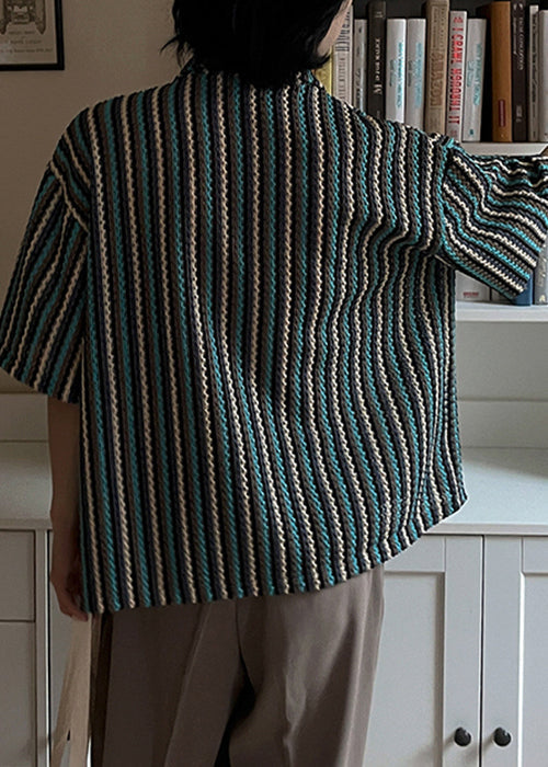 Taschen Sommer Herren Shirts Taste Gestreiften Baumwolle Mode